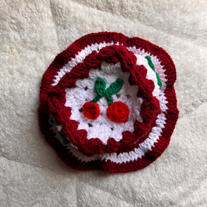 Classic Cherry Crochet Bucket Hat