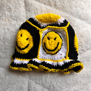 Classic Smiley Crochet Bucket Hat