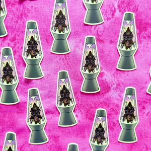 Haunted House Lava Lamp - Glow in the Dark Vinyl Sticker