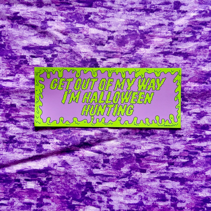 Halloween Hunting Magnetic Bumper Sticker