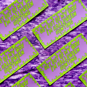 Halloween Hunting Magnetic Bumper Sticker