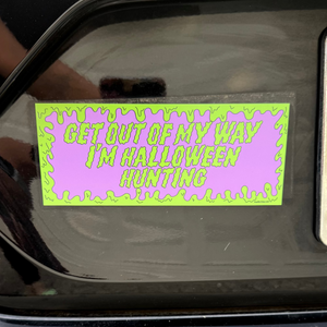 Halloween Hunting Magnetic Bumper Sticker