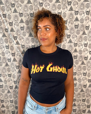 Hot Ghoul Ribbed Baby Tee