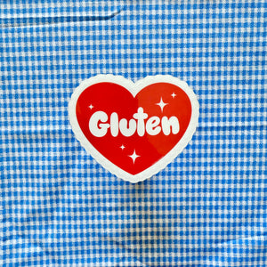 Gluten Love -  Clear Food Themed Vinyl Sticker