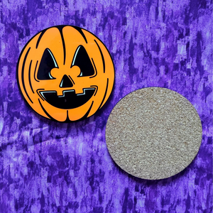 Retro Pumpkin Halloween Coaster