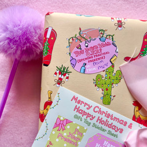 Merry Christmas, Happy Holidays - Holiday Gift Tag Sticker Sheets