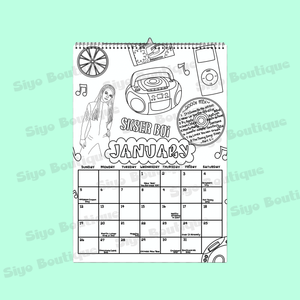 A "That's Hot" 2025 Calendar - Y2K Themed Coloring Book Calendar