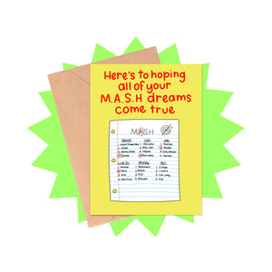 M.A.S.H Birthday Card