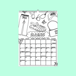 A "That's Hot" 2025 Calendar - Y2K Themed Coloring Book Calendar