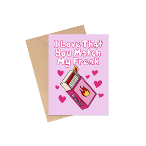 Match My Freak Valentine's Day Card