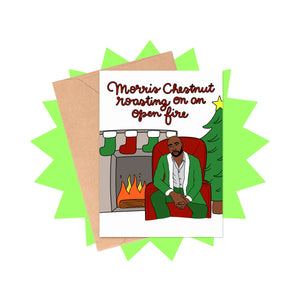 Morris Chestnuts Roasting Christmas Card