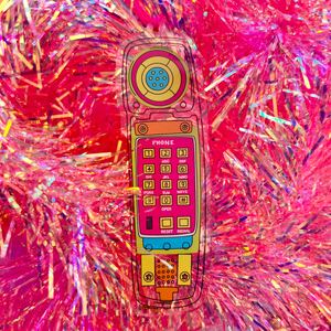 Clear 90s Phone Acrylic Ornament