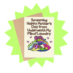 Pile of Laundry Card - Funny Mother's Day Card