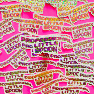 Professional Little Spoon Glitter Vinyl Sticker