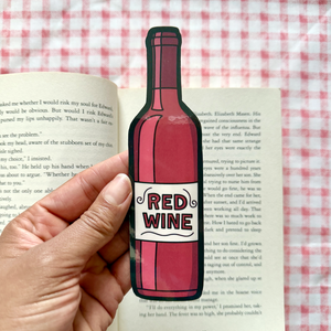 Red Wine Die Cut Bookmark