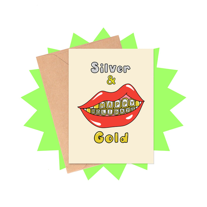 Silver & Gold Grill Christmas Card