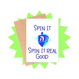 Spin It Good Hanukkah Card