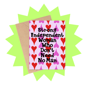 Strong Independent Women Galentine's Day Card