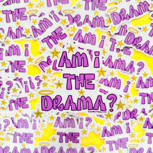 Am I The Drama Glitter Vinyl Sticker