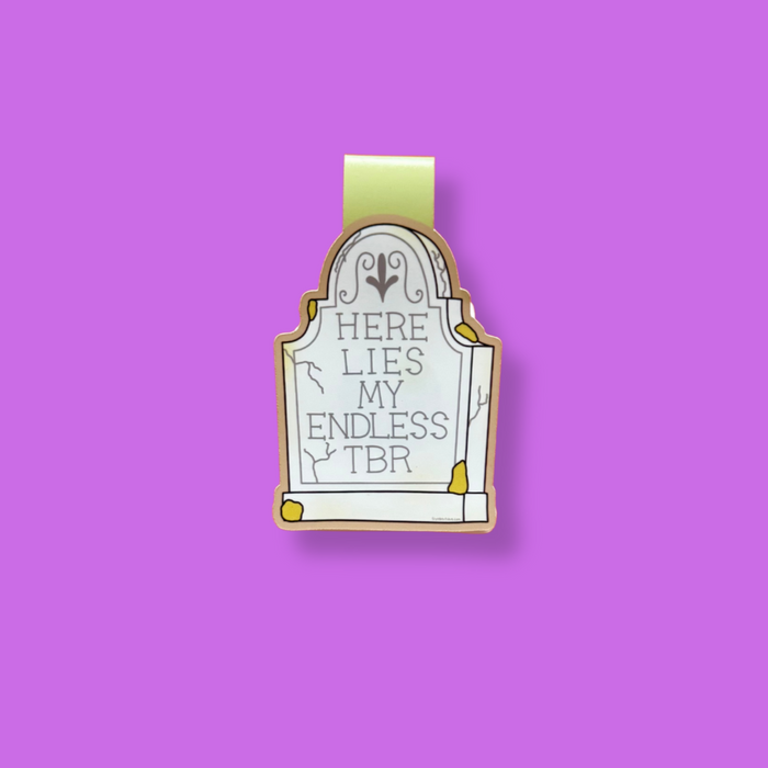 Here Lies My Endless TBR Tombstone Magnetic Bookmark