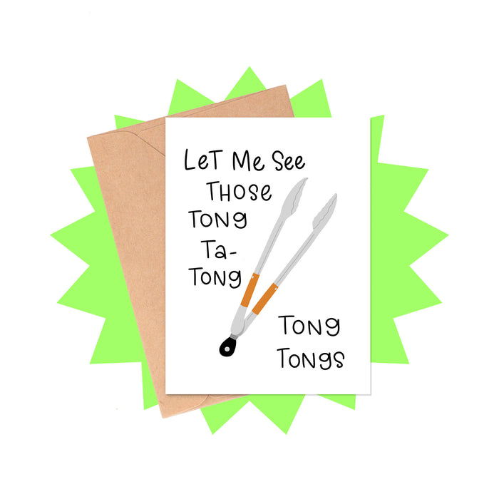 Grilling Tongs Song Card
