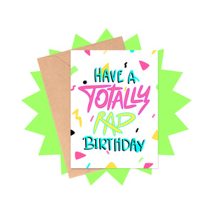 Totally Rad Birthday Card