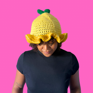 Lemon Crochet Bucket Hat