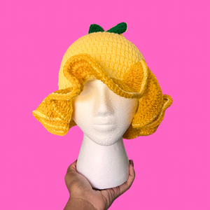 Lemon Crochet Bucket Hat