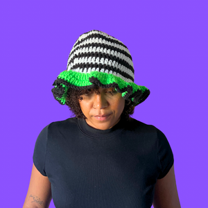 Beetlejuice Striped Bucket Hat