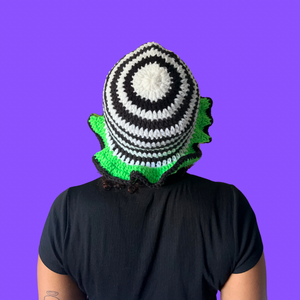 Beetlejuice Striped Bucket Hat