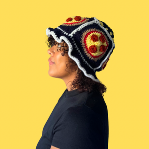 Pizza Classic Crochet Bucket Hat