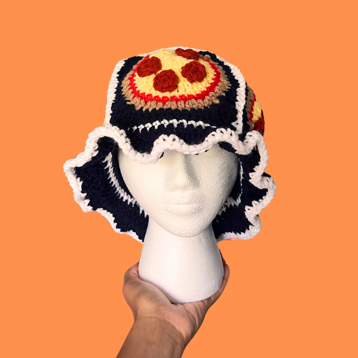 Pizza Classic Crochet Bucket Hat