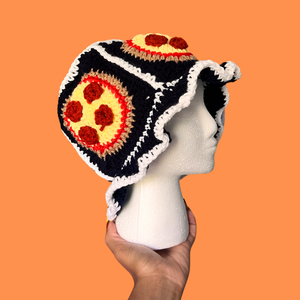 Pizza Classic Crochet Bucket Hat