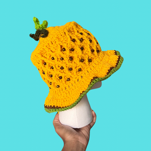 Pineapple Crochet Bucket Hat