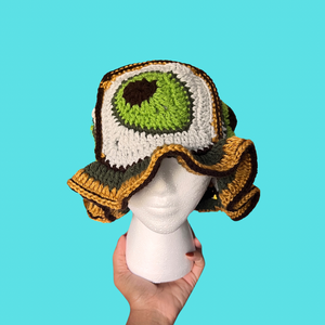 Gold Avocado Crochet Bucket Hat