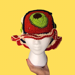 Red Avocado Crochet Bucket Hat