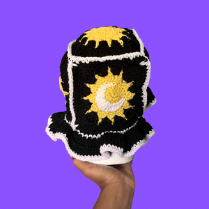 Sun & Moon Crochet Bucket Hat