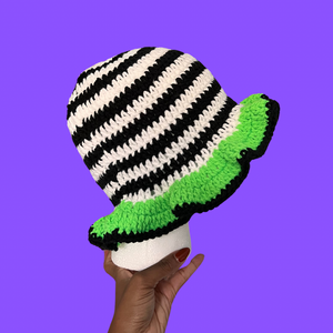 Beetlejuice Striped Bucket Hat