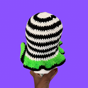 Beetlejuice Striped Bucket Hat