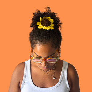 Sunflower Crochet Hair Tie