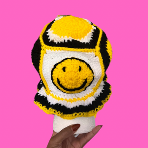 Classic Smiley Crochet Bucket Hat