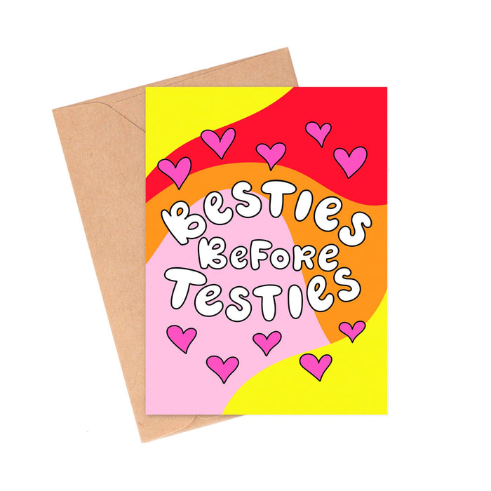 Besties Before Testies Galentine's Day Card