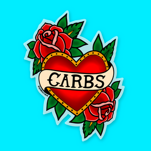 Carb Lover Clear Vinyl Sticker