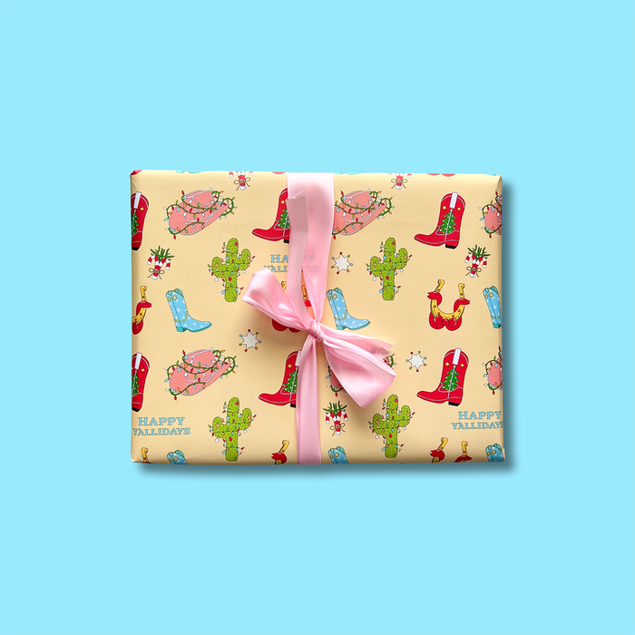 Western Christmas Wrapping Paper