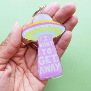 UFO Getaway Acrylic Keychain