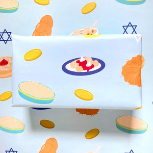 Hanukkah Food Wrapping Paper