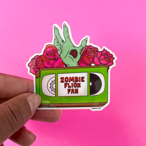 Zombie Flick Fan Vinyl Sticker