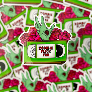 Zombie Flick Fan Vinyl Sticker