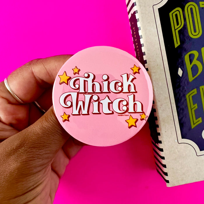 Thick Witch Halloween Button