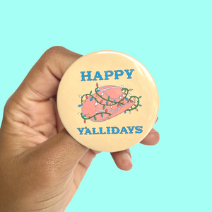 Happy Y'allidays Holiday Button